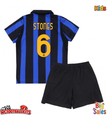 Inter Milan John Stones #6 Replica Home Stadium Kit for Kids 2026-27 Short Sleeve (+ pants)